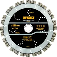 DeWalt DT20462-QZ, Segmenteret kantdiamantskive, Tør/vådskæring, Beton, 1,2 cm, 23 cm, 255 mm