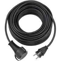 Brennenstuhl H05RR-F 3G1,5 - Forlængerkabel til strøm - power CEE 7/7 (han) til CEE 7/4/CEE 7/7 (hun) - 25 m - sort