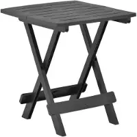 vidaXL foldbart havebord 45x43x50 cm plastik antracitgrå