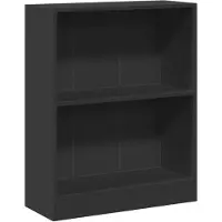 vidaXL Bogreol/reol 60x24x76 cm konstrueret træ sort change