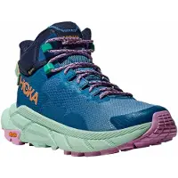 Hoka One One - Vandresko dame - Trail Code GTX W Foggy Night / Aqua Breeze til Unisex - Størrelse 36 2/3 - Blå