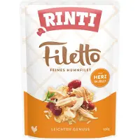 Rinti Økonomipakke Filetto Pouch in Jelly 48 x 100 g - Kylling med Hjerte