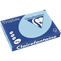 Clairefontaine Farvet papir, Trophée, A3, 80 g/m2, himmelblå, pakke med 500 stk
