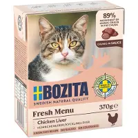 Bozita Økonomipakke: 24 x 370 g Bidder i sauce - Kyllingelever