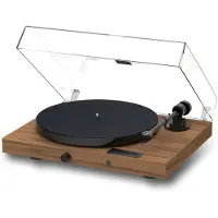 Pro-Ject JUKE BOX E1 (OM5e), Bæltedrevet pladespiller, Semi-automatisk, Valnød, Sort, Syntetisk ABS, 33,45 rpm, 33,45 rpm