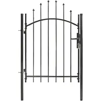 vidaXL havelåge stål 1 x 1,5 m sort