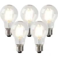 LUEDD Sæt med 5 dæmpbare E27 LED-pærer klare 7W 806 lm 2700K