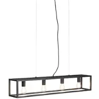 QAZQA Smart industrielt pendellampe sort inkl. 4 WiFi A60 - Cage