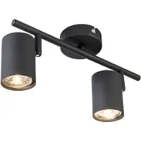 QAZQA Smart spotlight sort justerbar inkl. 2 WiFi GU10 - Jeana