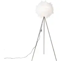 QAZQA Smart romantisk gulvlampe hvid inkl. Wifi A60 - Feather