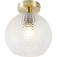 QAZQA Smart Art Deco loftslampe messing inkl. Wifi A60 - Sphere