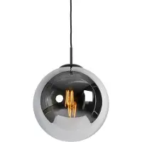 QAZQA Smart pendellampe sort med røgglas 30 cm inkl. Wifi ST64 - Pallon