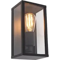 QAZQA Smart væglampe sort 26 cm IP44 inkl. WiFi ST64 - Charlois