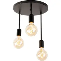QAZQA Smart loftslampe sort inkl. 3 Wifi G95 - Facil