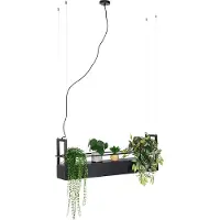 QAZQA Smart pendellampe sort med reol inkl. 4 Wifi GU10 - Cage Rack