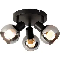 QAZQA Smart loftspot sort med røgglas inkl. 3 Wifi P45 - Vidro