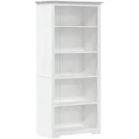 vidaXL Bogreol Bodo 5 Hylder 82x40x173 Cm Massivt Fyrretræ - Hvid