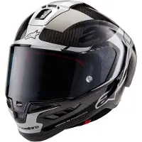 Alpinestars S-R10-element Integralhjelm Karbon/Sølv S sort