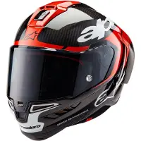 Alpinestars S-R10-element Integralhjelm Karbon/Rød XL sort
