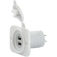 Marinco Dobbelt Usb-oplader Med Stikkontakt 12-24v