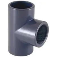 Cepex 22603 90º Pvc Ø90 T-stykke Med Solvent-muffe X Bsp-hunkønsgevind