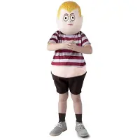 MOM Pugsley Addams-bukser. T-shirt Med Mave Og Maske Juniorkostume