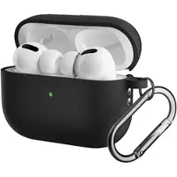 Mtp Products AirPods Pro 2 Silikone Cover med Karabinhage - Sort