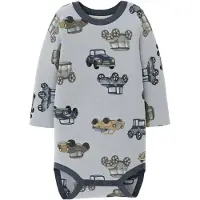Name it Body l/æ - Uld - Noos - NbmWang - Grey Dawn m. Biler - - 50 - Body L/Æ
