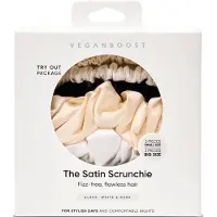 Vegan Boost Satin Scrunchies 3 small 3 big - 6 stk.