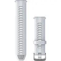 Garmin - Sportsure - Bracelet Forerunner 22mm Silicone Blan/Gris til UnisexSilikone - Hvid