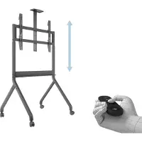 Multibrackets M Collaboration Floorstand - Vogn med hjul - for fjernstyring til videokonferencesystem - mørk antracitgrå - skærmstørrelse: 60-100