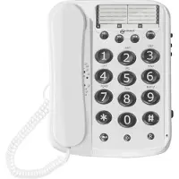Geemarc Telecom DALLAS 10 Telefon med ledning og store knapper - 15dB