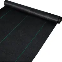 Vevor 6,5FTx300FT Premium ukrudtsbarrierestof Heavy Duty 3,2OZ, vævet ukrudtsbekæmpelsesstof, høj permeabilitet god til blomsterbed, geotekstilstof til underlag, polyethylenbunddække