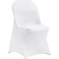 Vevor Stretch Spandex Foldstolbetræk, Universal Passende Stolebetræk, Aftageligt Vaskbart Beskyttende Slipbetræk, Til Bryllup, Ferie, Banket, Fest, Fejring, Spisning (100 STK. Hvid)