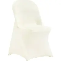 Vevor Stretch Spandex Foldstolbetræk, Universal Passende Stolebetræk, Aftageligt Vaskbart Beskyttende Slipbetræk, Til Bryllup, Ferie, Banket, Fest, Fejring, Spisning (30 STK. Elfenbenshvid)