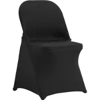 Vevor Stretch Spandex Foldstolbetræk, Universal Passende Stolebetræk, Aftageligt Vaskbart Beskyttende Slipbetræk, Til Bryllup, Ferie, Banket, Fest, Fejring, Spisning (50 STK. Sort)
