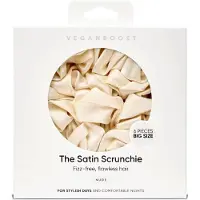 Vegan Boost Satin Scrunchies Nude Stor Størrelse - 6 stk.