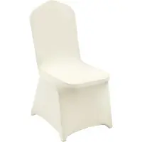 Vevor Stretch Spandex Foldstolbetræk, Universal Passende Stolebetræk, Aftageligt Vaskbart Beskyttende Slipbetræk, Til Bryllup, Ferie, Banket, Fest, Fejring, Spisning (50 STK. Beige)