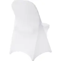 Vevor Stretch Spandex Foldstolbetræk, Universal Passende Stolebetræk, Aftageligt Vaskbart Beskyttende Slipbetræk, Til Bryllup, Ferie, Banket, Fest, Fejring, Spisning (12 STK. Hvid)