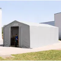 TOOLPORT 6x10m, Telthal, PRIMEtex-PVC-teltdug, grå, uden statikpakke