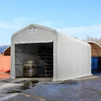 TOOLPORT 5x30m, Telthal, PRIMEtex-PVC-teltdug, grå, med statikpakke (blød undergrund)
