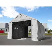 TOOLPORT 6x12m, Telthal, PRIMEtex-PVC-teltdug, grå, med statikpakke (beton undergrund)