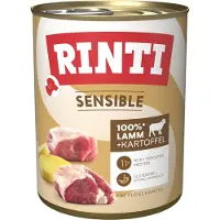 Rinti Økonomipakke: 24 x 800 g Sensible - Lam & Kartoffel