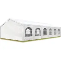 TOOLPORT 6x12m, Partytelt, PE-teltdug, hvid