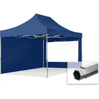 TOOLPORT 3x4,5m, aluminium, easy-up-pavillon, 2 sidedele, mørkeblå