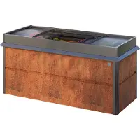 PRIMEYARD 200 x 85 x 77 cm Højbed, cortenstål, rust-optik, inkl. montering af frostramme og sneglebeskyttelse