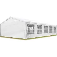 TOOLPORT 5x10m, Partytelt, PE-teltdug, hvid