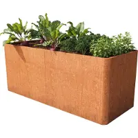 PRIMEYARD 200 x 80 x 60 cm Højbed, cortenstål, rust-optik