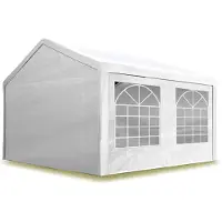 TOOLPORT 4x5m, Partytelt, PE-teltdug, hvid