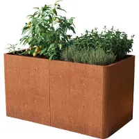 PRIMEYARD 146 x 80 x 60 cm Højbed, cortenstål, rust-optik